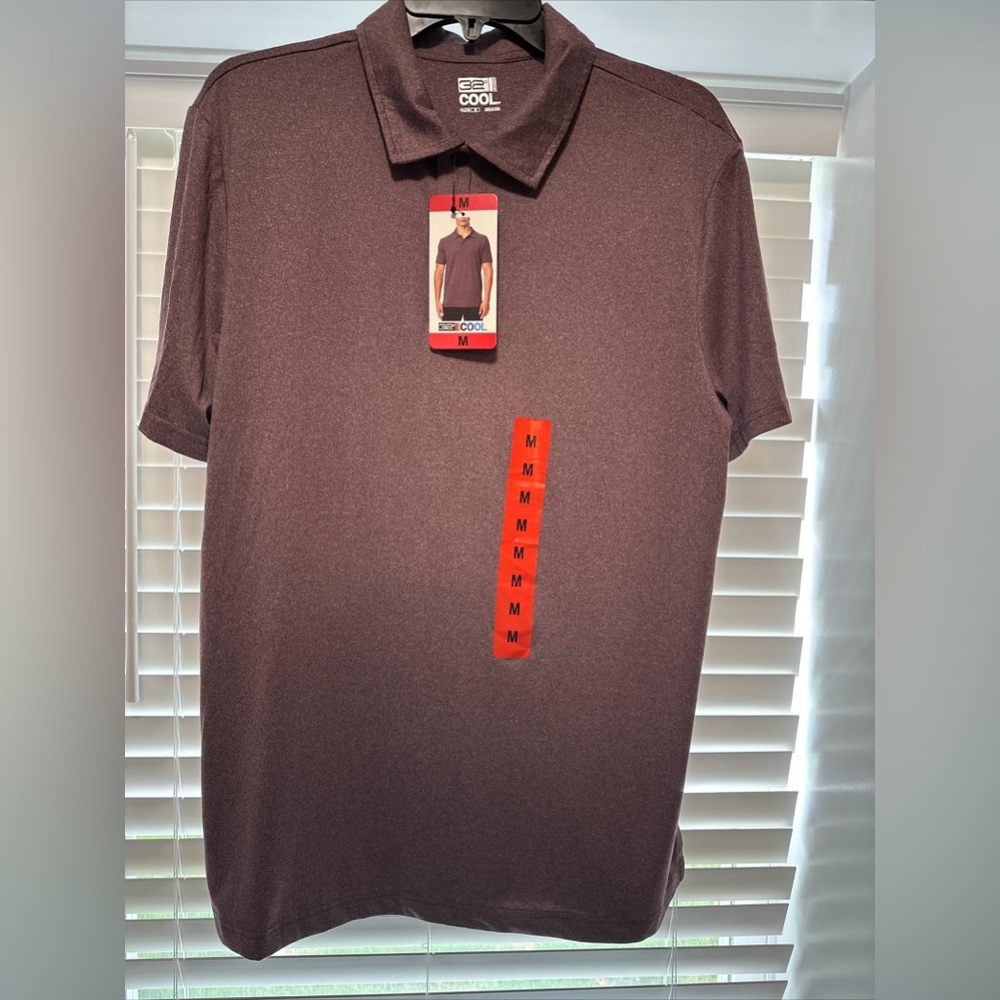 Men’s 32 Degrees Polo Golf Shirt Size Medium Color Burgandy